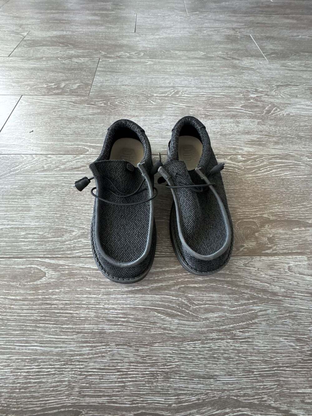 Hey Dude Wally Sox Micro Size M8 Black Casual Shoes